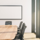 Projector Screen In Modern Conference Room
